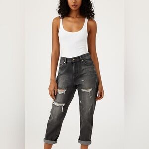 One Teaspoon Awesome Baggies Jeans Black Size 28
